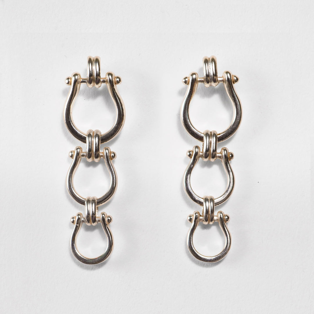 Urban Equestrian  Chapelle - Horseshoe Link Equestrian Bracelet in Silver