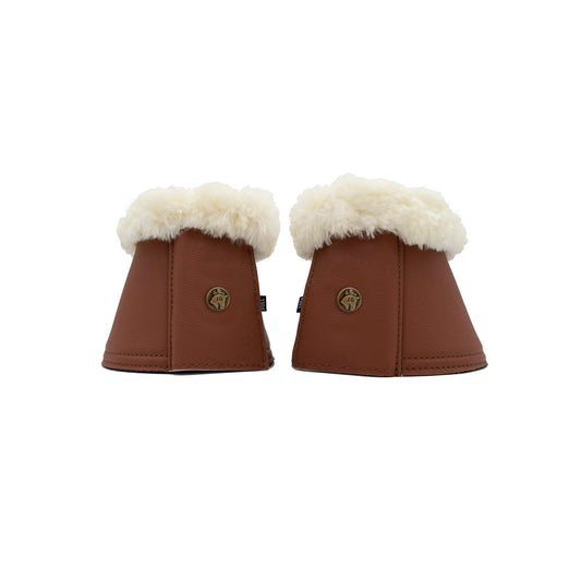 Sixteen Cypress  Leatherette Bell Boots, Cognac
