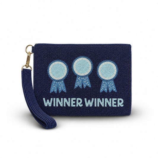 Tucker Tweed  Winner Winner Large Beaded Pouch