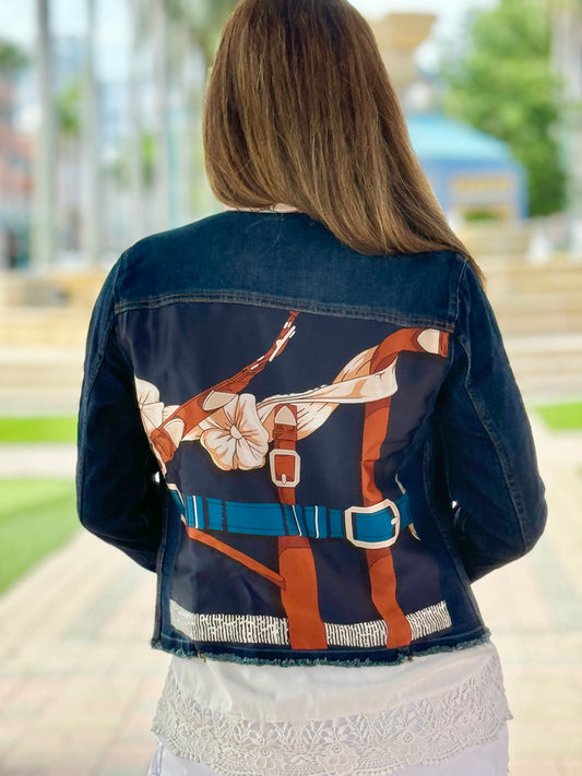 Stacy Bradley Design, The Dark Denim Jacket - Navy Strap & Buckle
