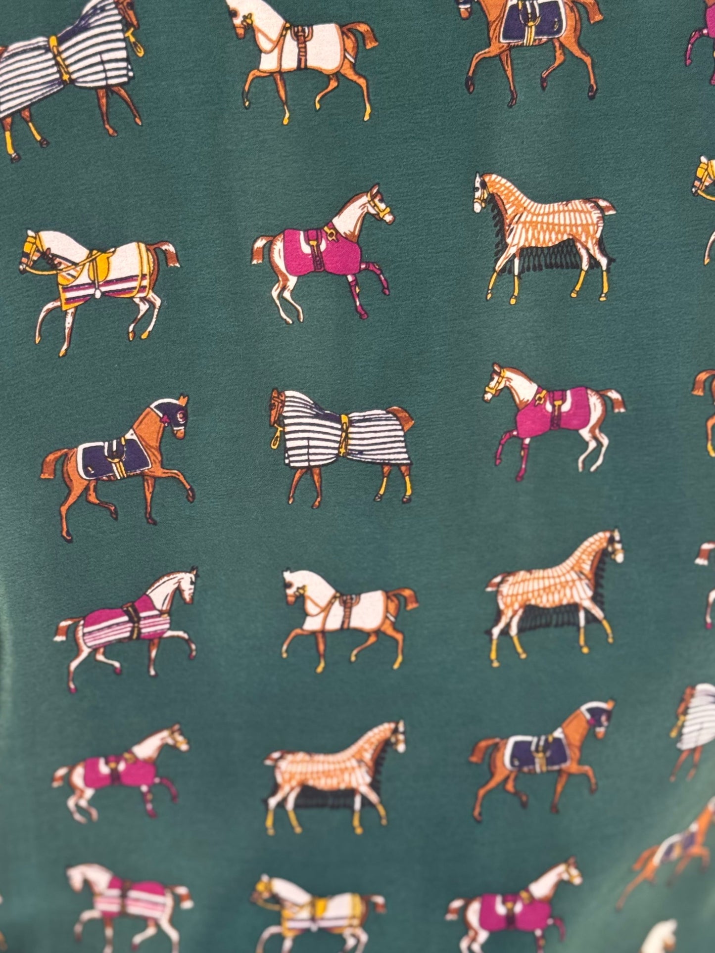 The Dark Denim Jacket / Equine Elegance  / Hunter Green