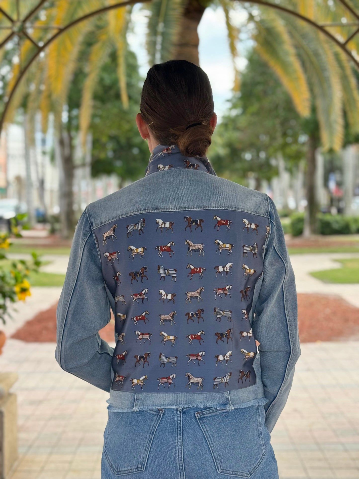 The Light Denim Jacket / Equine Elegance  / Slate Blue
