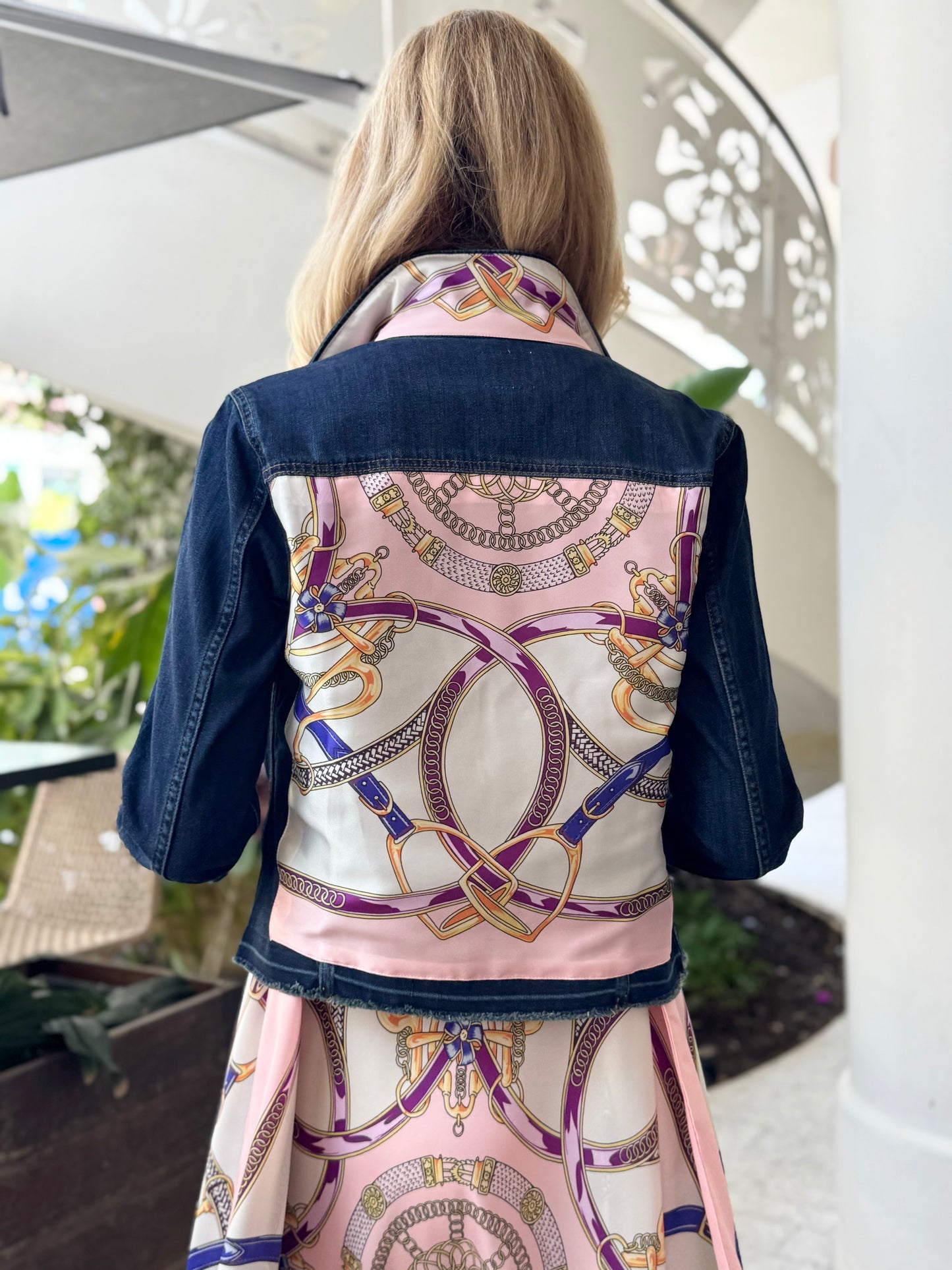 Stacy Bradley Design, The Dark Denim Jacket - Purple Stirrup