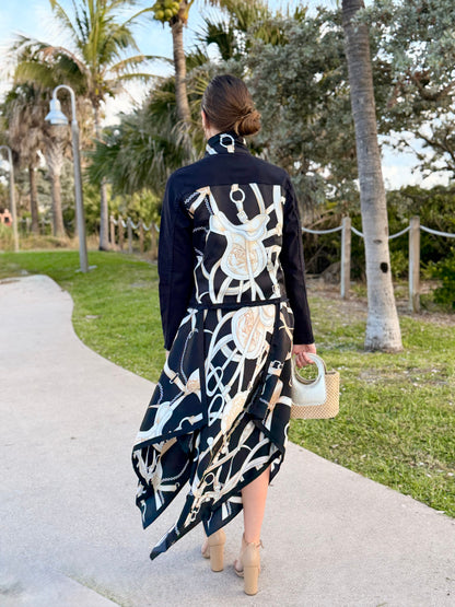 The Black Denim Jacket / Black Equestrian
