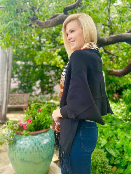 Stacy Bradley Design- Cozy Sweater Wrap - Designer Horse with Straps