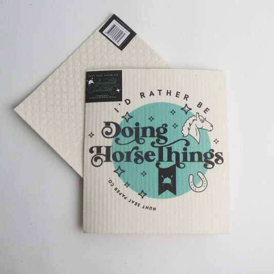 Horse Things Swedish Dishcloth