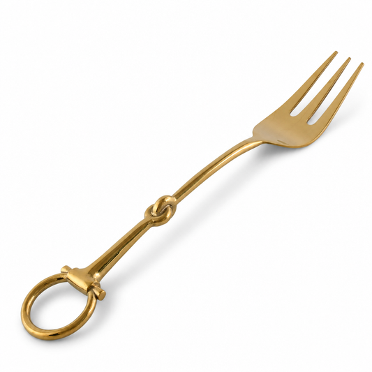 Vagabond House - Bit Serving Fork - Stainless Steel Shiny Gold