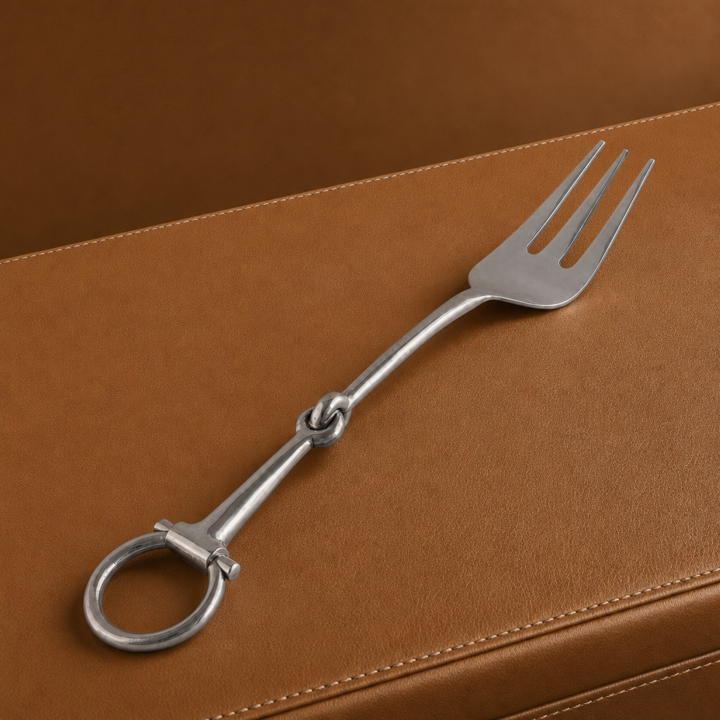 Vagabond House - Bit Serving Fork - Stainless Steel Matt Silver