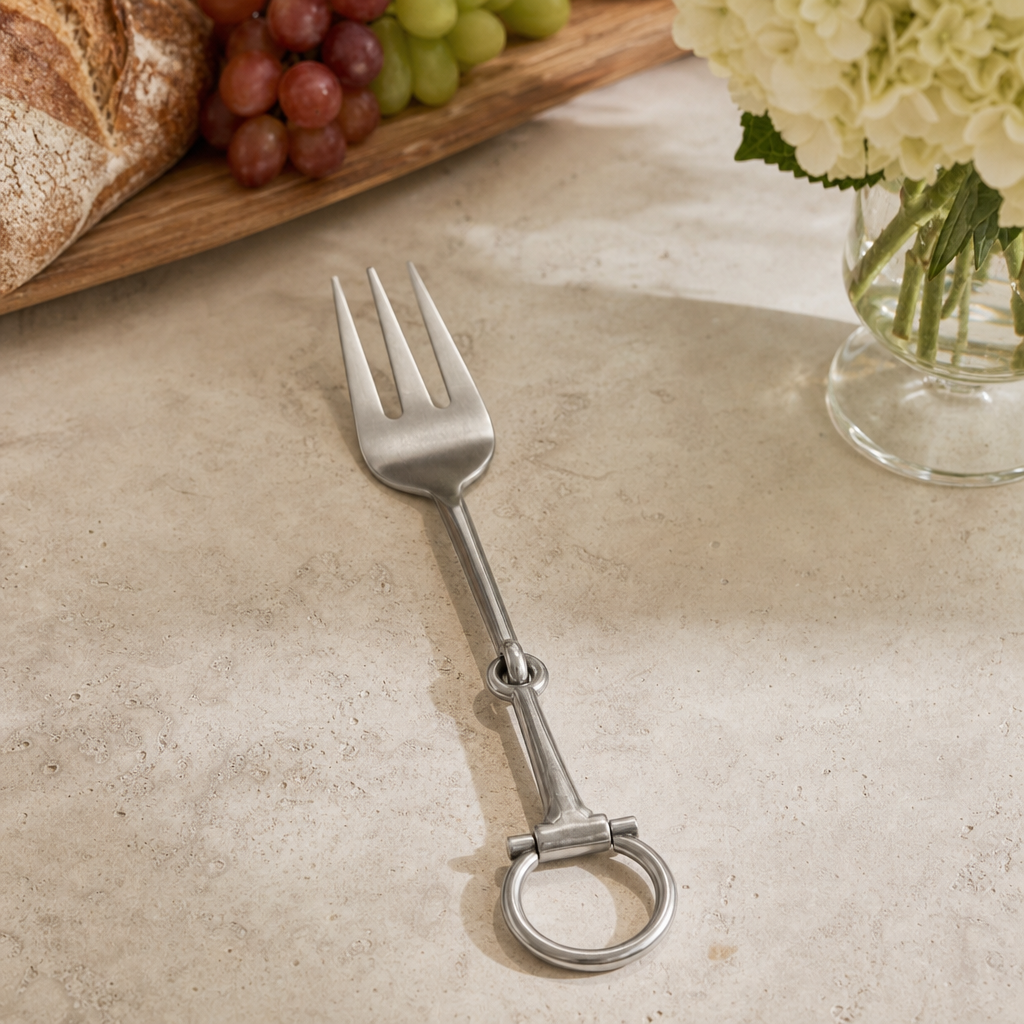 Vagabond House - Bit Serving Fork - Stainless Steel Matt Silver