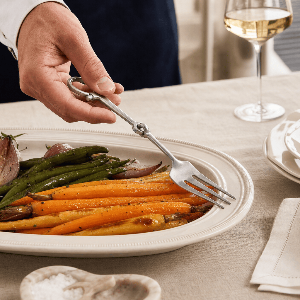 Vagabond House - Bit Serving Fork - Stainless Steel Matt Silver