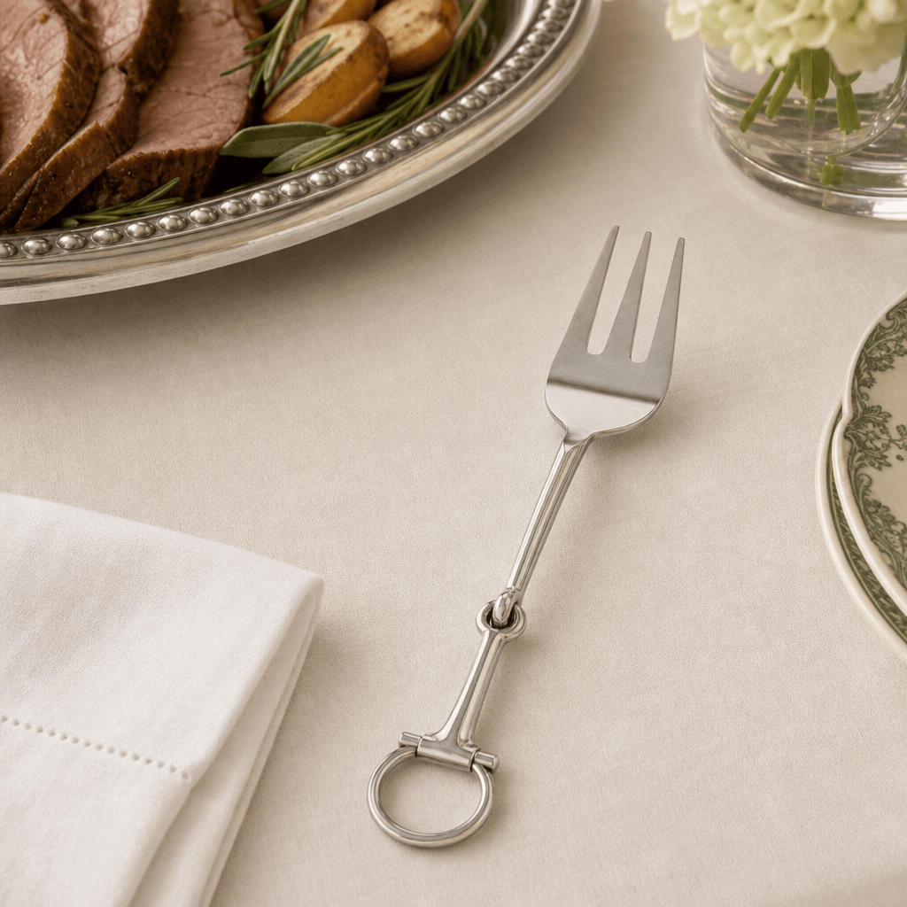 Vagabond House - Bit Serving Fork - Stainless Steel Matt Silver