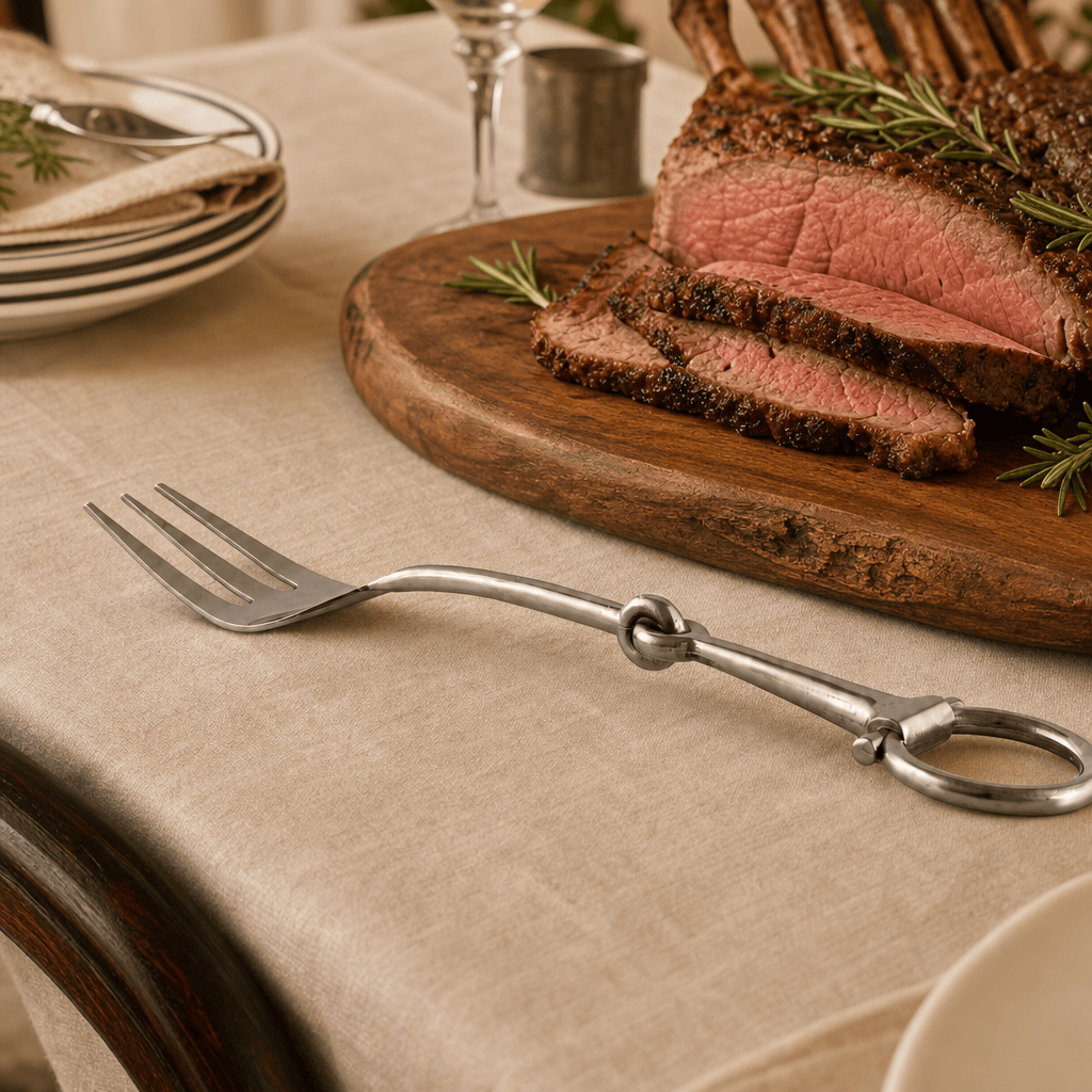 Vagabond House - Bit Serving Fork - Stainless Steel Matt Silver