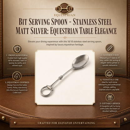 Vagabond House Bit Serving Spoon - Stainless Steel Matt Silver