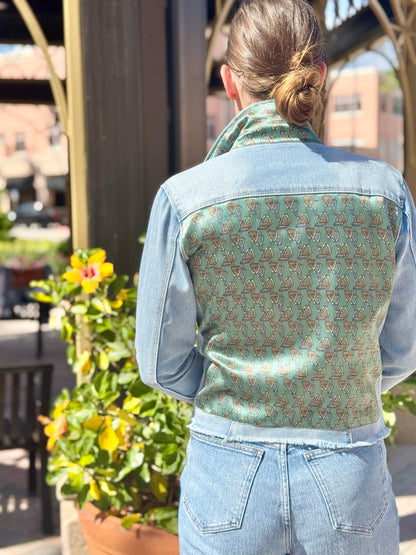 The Light Denim Jacket / Lot’s of Stirrups / Green