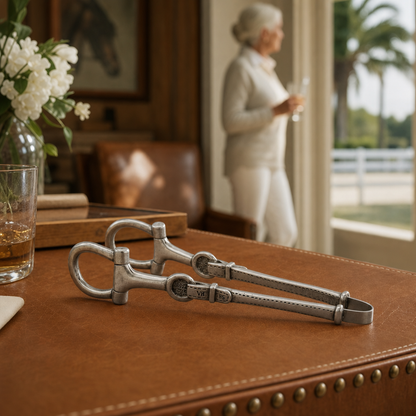 Vagabond House - Equestrian Pewter Bit Ice Tong
