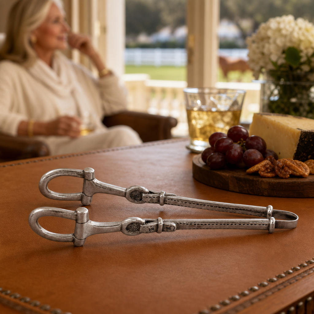 Vagabond House - Equestrian Pewter Bit Ice Tong