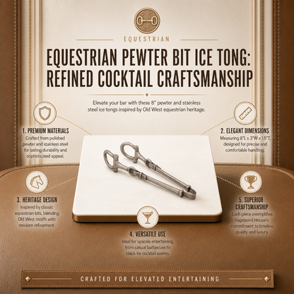 Vagabond House - Equestrian Pewter Bit Ice Tong