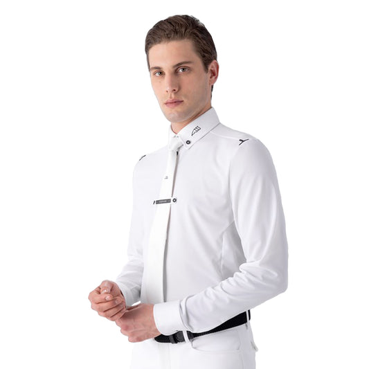 Equiline Men's CurtieK Long Sleeve Tech-Mesh Show Shirt
