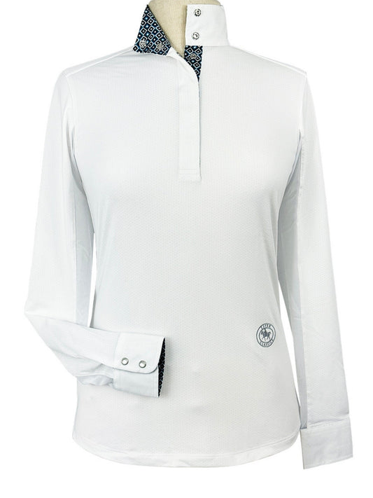 Essex Classics Diamonds Ladies Talent Yarn Straight Collar Long Sleeve Show Shirt