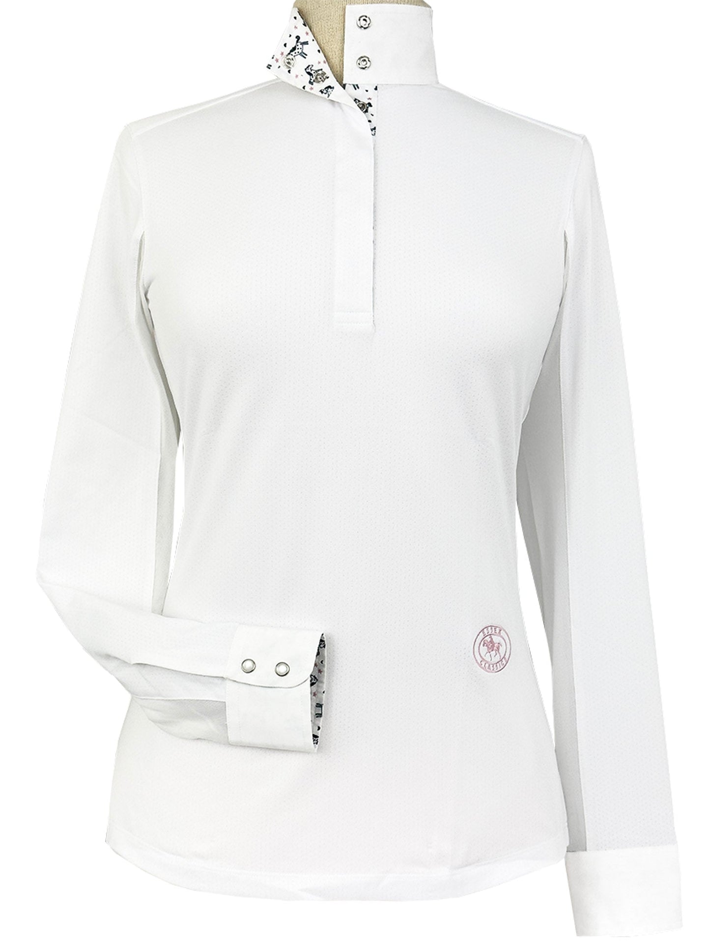 Essex Classics  Unicorns Ladies Talent Yarn Straight Collar Long Sleeve Show Shirt