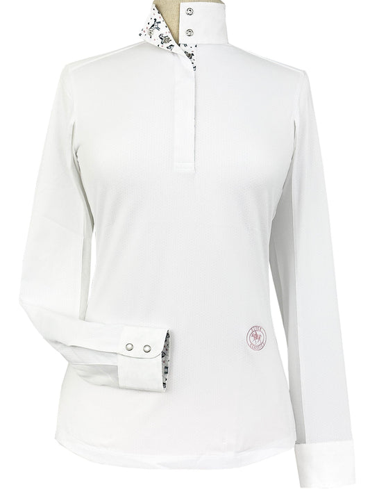 Essex Classics  Unicorns Ladies Talent Yarn Straight Collar Long Sleeve Show Shirt