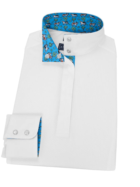 Essex Classics  Steer Me Right Ladies Talent Yarn Straight Collar Long Sleeve Show Shirt