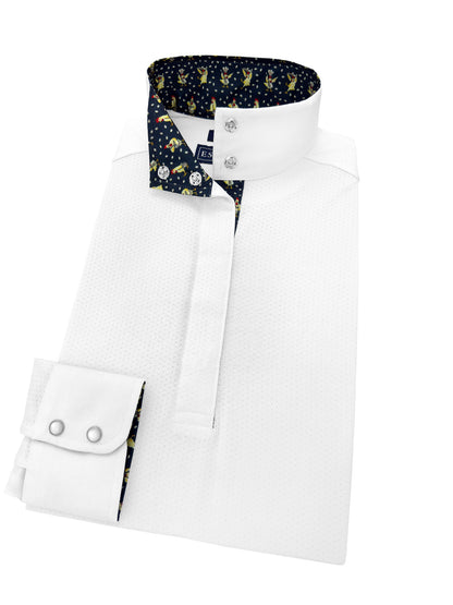 Essex Classics  Chi Chi Ladies Talent Yarn Straight Collar Long Sleeve Show Shirt