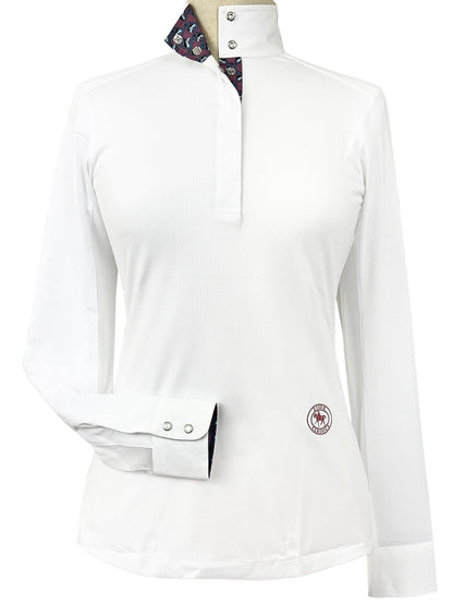 Essex Classics  Stirrup Talk Ladies Talent Yarn Straight Collar Long Sleeve Show Shirt