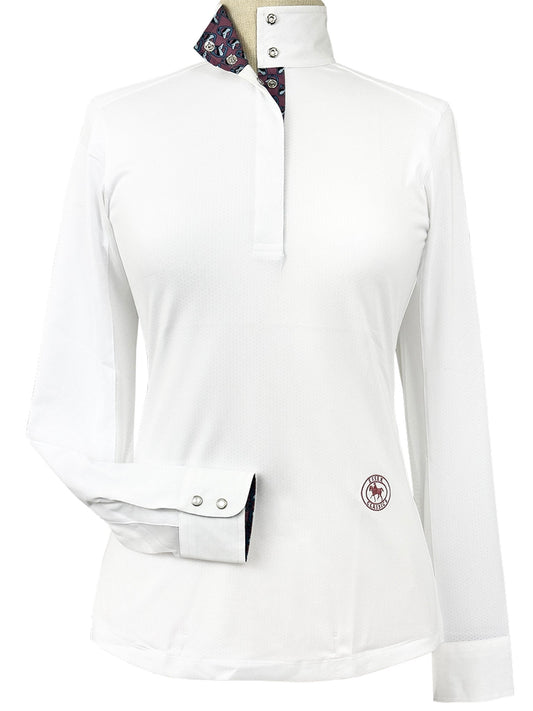 Essex Classics  Stirrup Talk Ladies Talent Yarn Straight Collar Long Sleeve Show Shirt