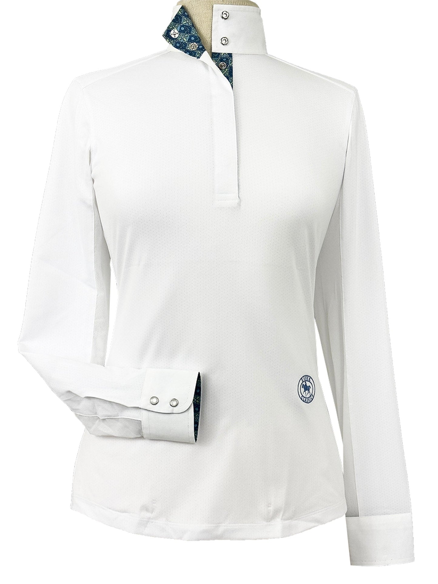 Essex Classics  Gallop Garden Ladies Talent Yarn Straight Collar Long Sleeve Show Shirt