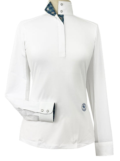 Essex Classics  Gallop Garden Ladies Talent Yarn Straight Collar Long Sleeve Show Shirt