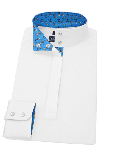 Essex Classics  Cock-a-Doodle-Do Ladies Talent Yarn Straight Collar Long Sleeve Show Shirt