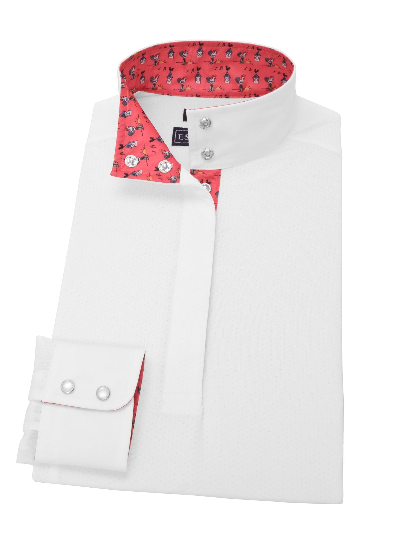 Essex Classics  Cock-a-Doodle-Do Ladies Talent Yarn Straight Collar Long Sleeve Show Shirt