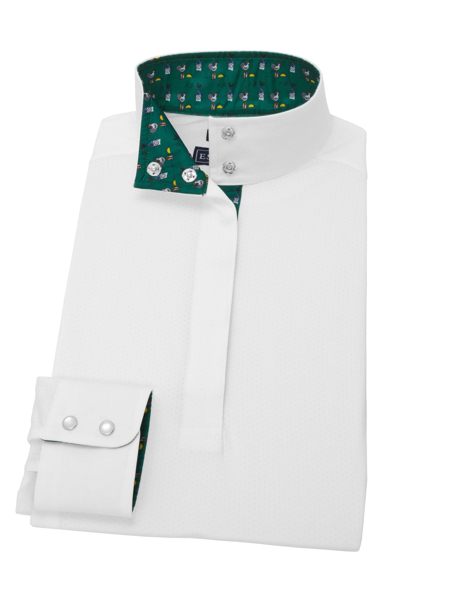 Essex Classics  Cock-a-Doodle-Do Ladies Talent Yarn Straight Collar Long Sleeve Show Shirt