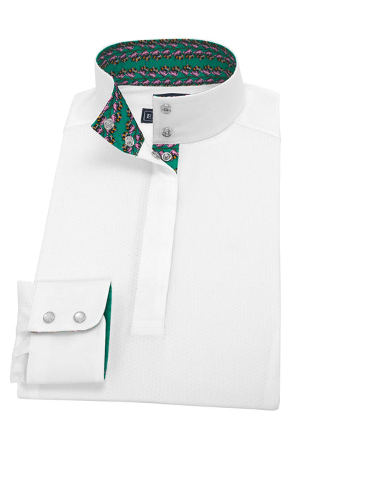 Essex Classics  Busy Bees Ladies Talent Yarn Straight Collar Long Sleeve Show Shirt