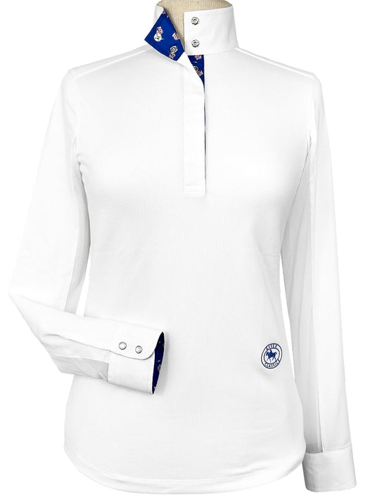 Essex Classics  Happy Hour Ladies Talent Yarn Straight Collar Long Sleeve Show Shirt