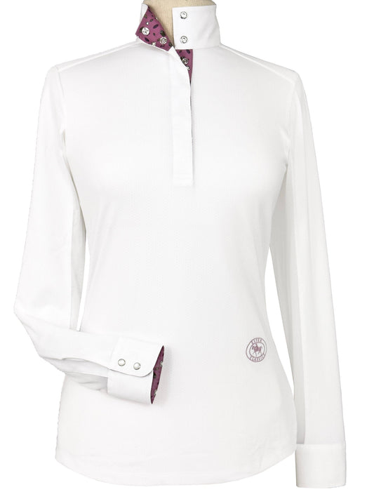 Essex Classics  Cozy Cup Season Ladies Talent Yarn Straight Collar Long Sleeve Show Shirt