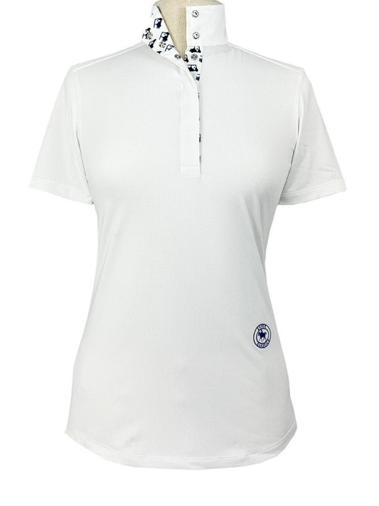 Essex Classics Golf Carts Ladies Talent Yarn Straight Collar Short Sleeve Show Shirt