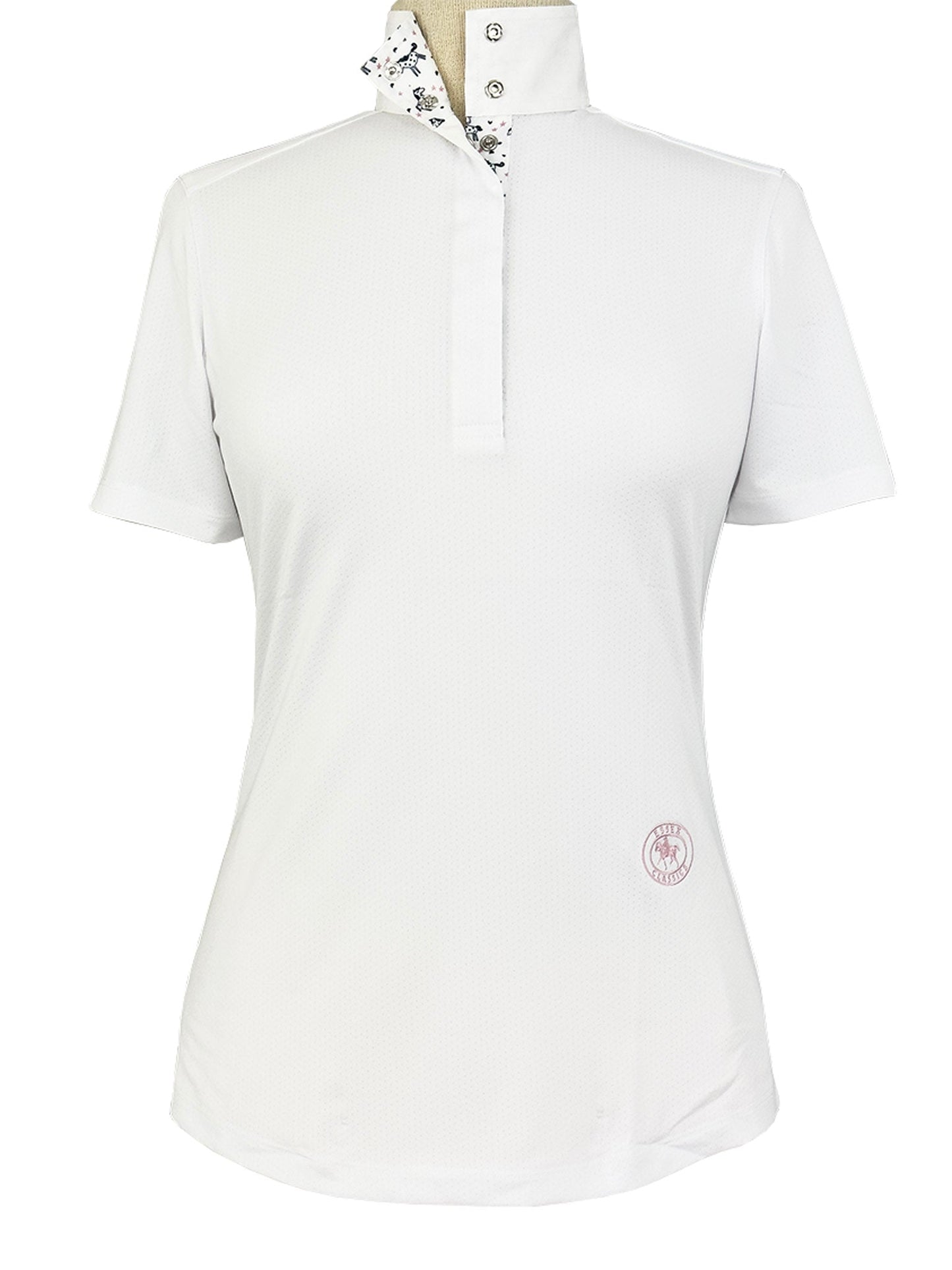 Essex Classics  Unicorns Ladies Talent Yarn Straight Collar Short Sleeve Show Shirt