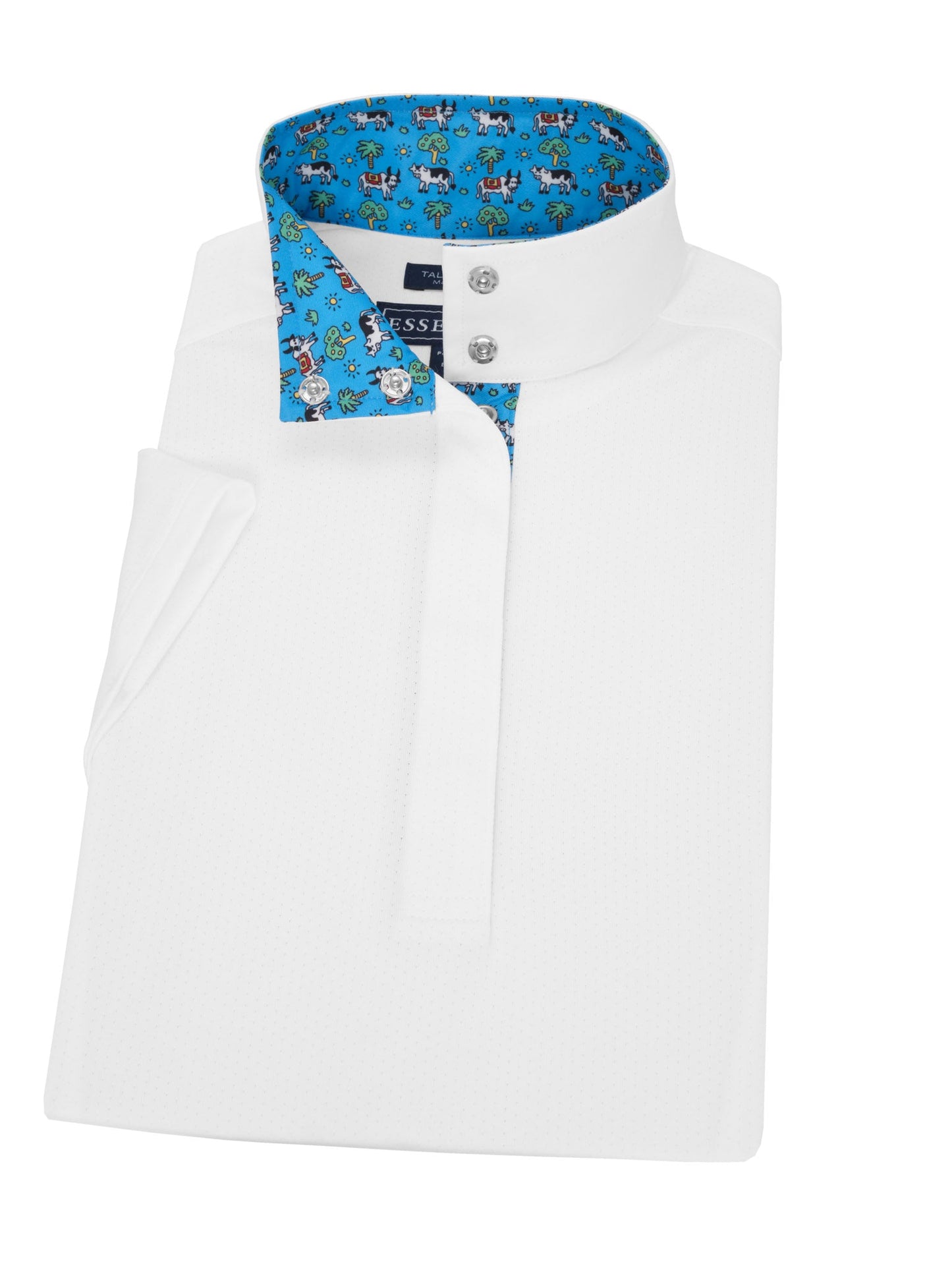 Essex Classics  Steer Me Right Ladies Talent Yarn Straight Collar Short Sleeve Show Shirt