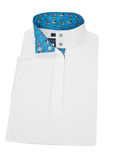 Essex Classics  Steer Me Right Ladies Talent Yarn Straight Collar Short Sleeve Show Shirt