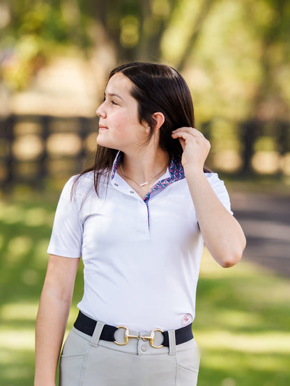 Essex Classics  Stirrup Talk Ladies Talent Yarn Straight Collar Short Sleeve Show Shirt