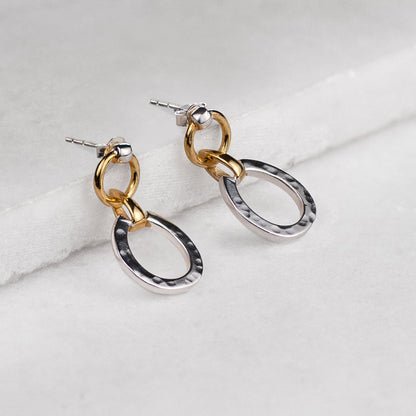 Urban Equestrian  Equinox - Equestrian Horseshoe Earring Two Tone