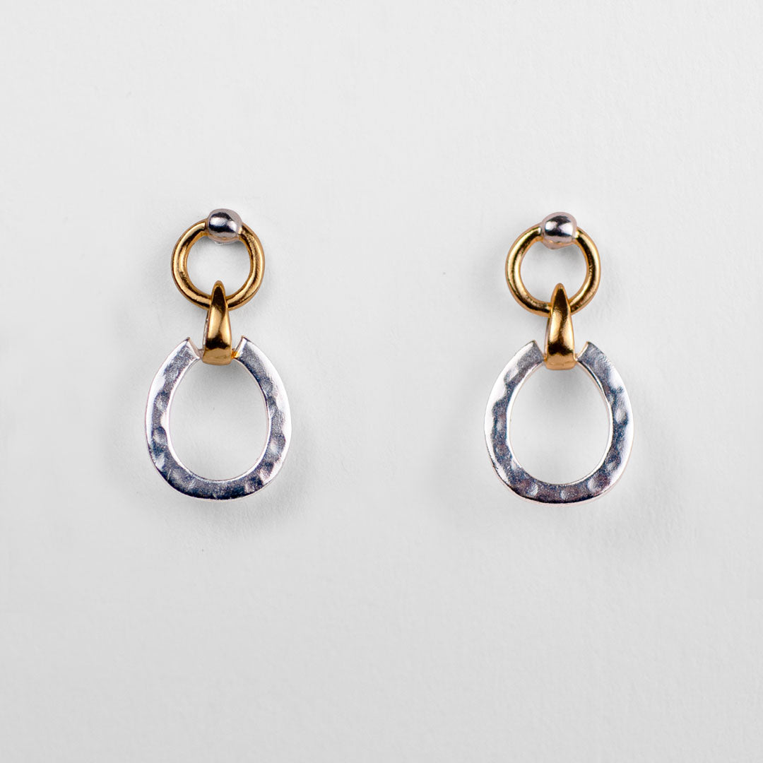 Urban Equestrian  Equinox - Equestrian Horseshoe Earring Two Tone