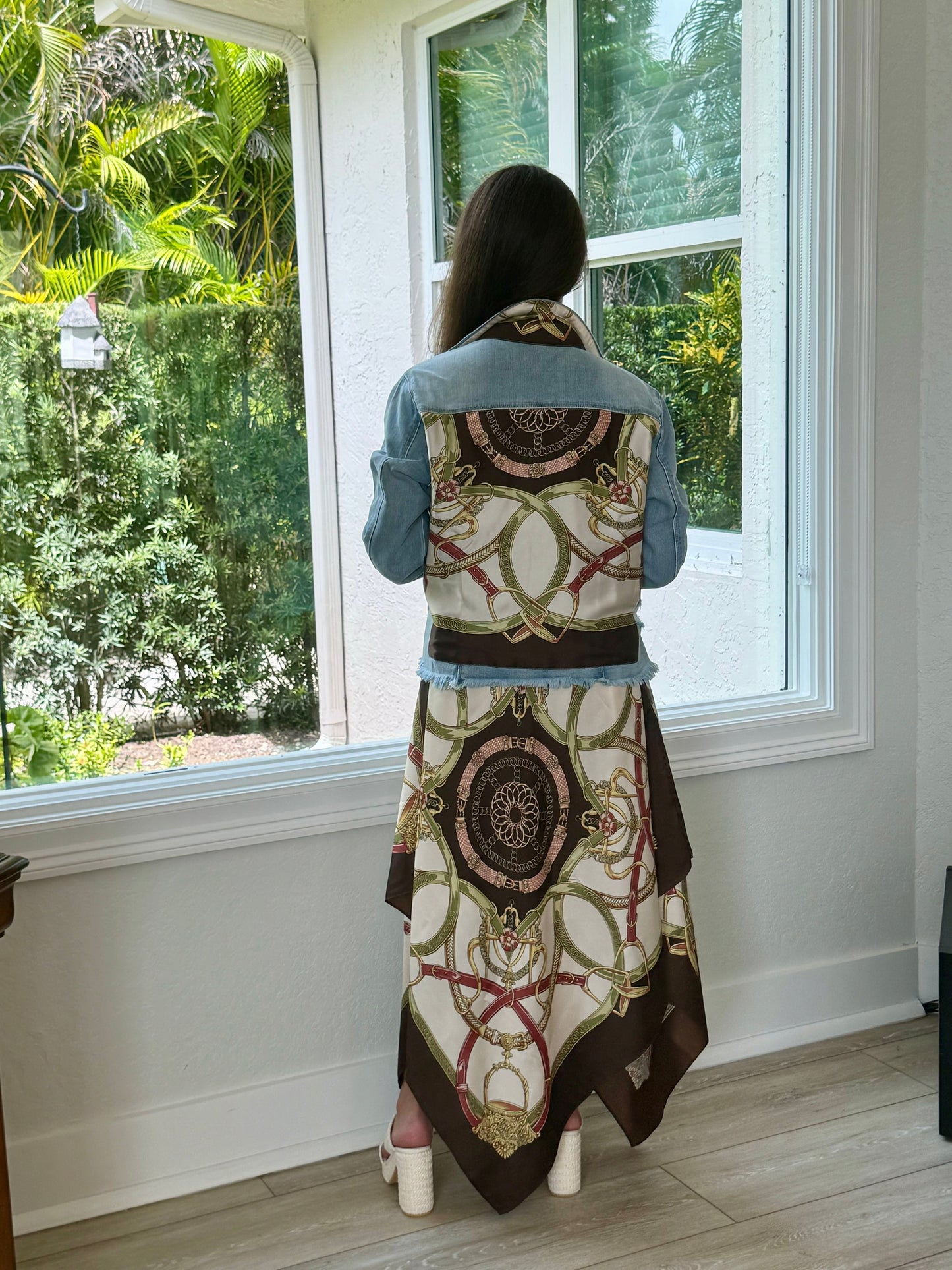 Stacy Bradley Design - The Light Denim Jacket -Olive Stirrup