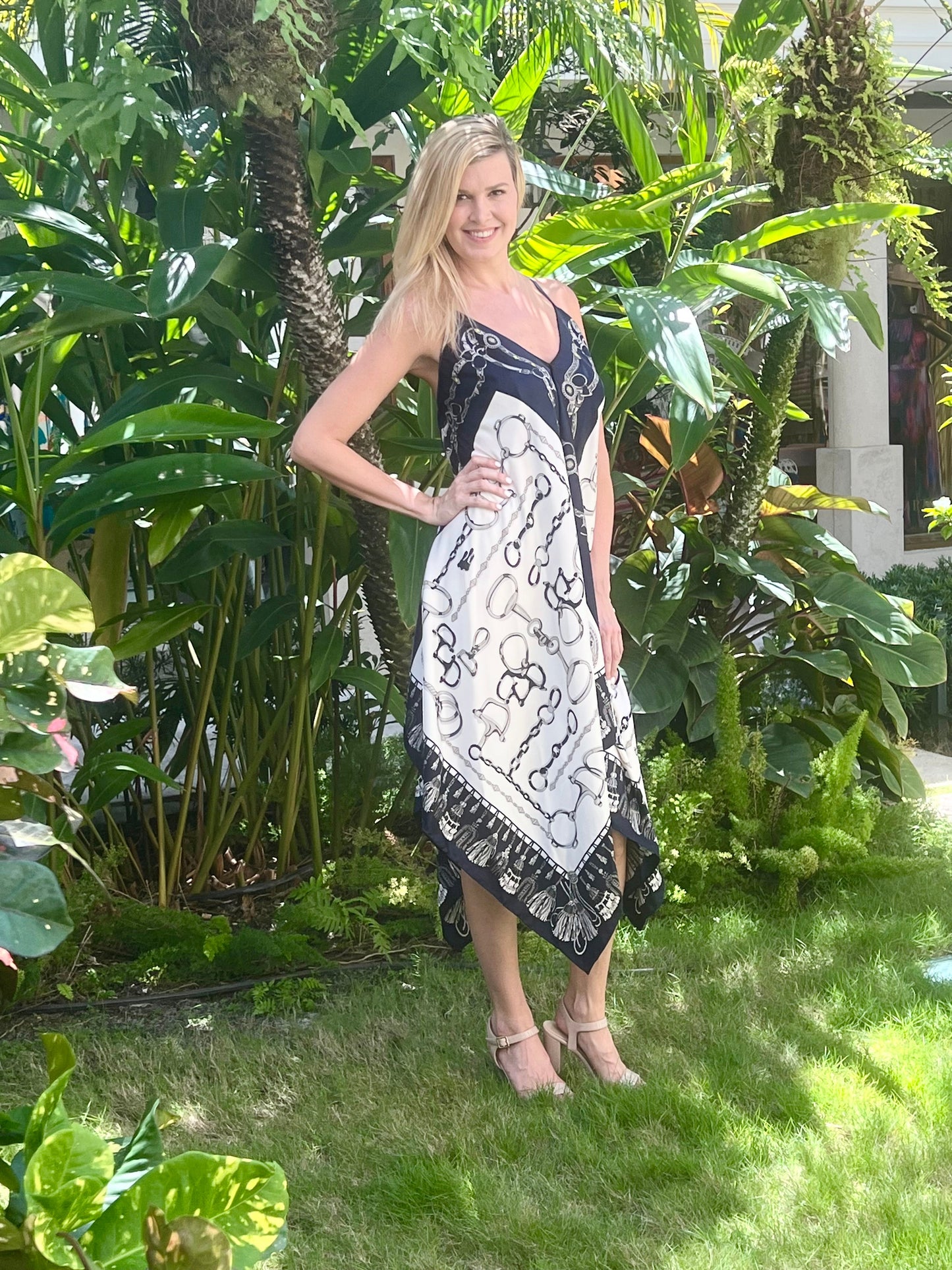 Stacy Bradley Design - Silk Dress - Blue Bit