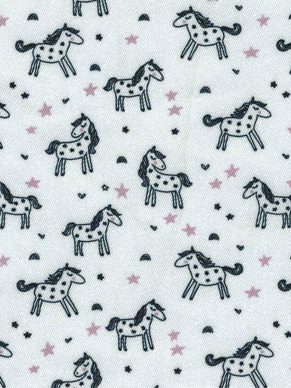 Essex Classics  Ladies "Luna II" Black with Unicorns Short Sleeve Performance Show Shirt