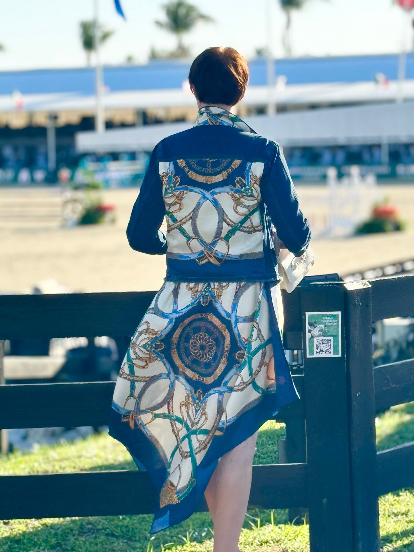 Stacy Bradley Design - Silk Dress - Blue Stirrup