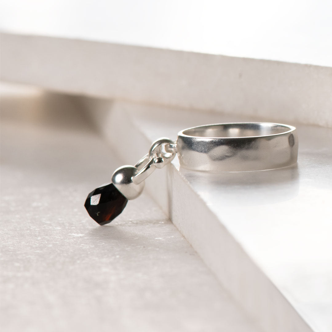 Urban Equestrian  Adele - Black Onyx Equestrian Horse Bit Necklace in Silver
