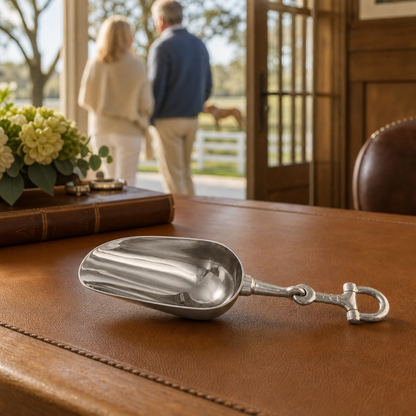 Vagabond House - Equestrian Horse Bit Pewter Handle Ice Scoop